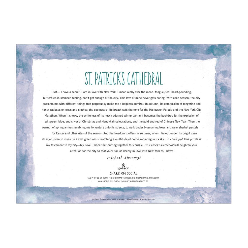 Puzzle 1000 Pièces Galison - Cathédrale Saint - PatrickGalison