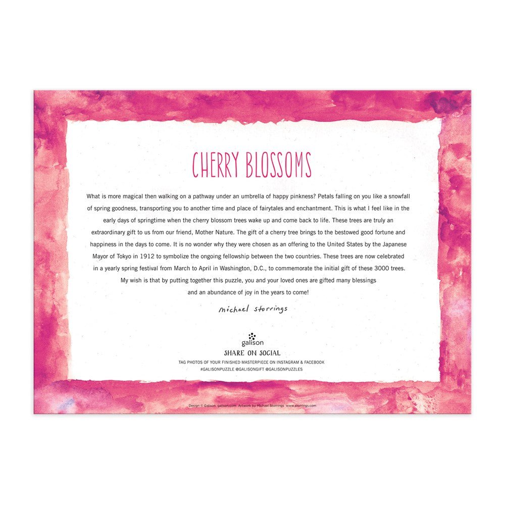 Puzzle 1000 Pièces Galison - Fleurs de CerisierGalison