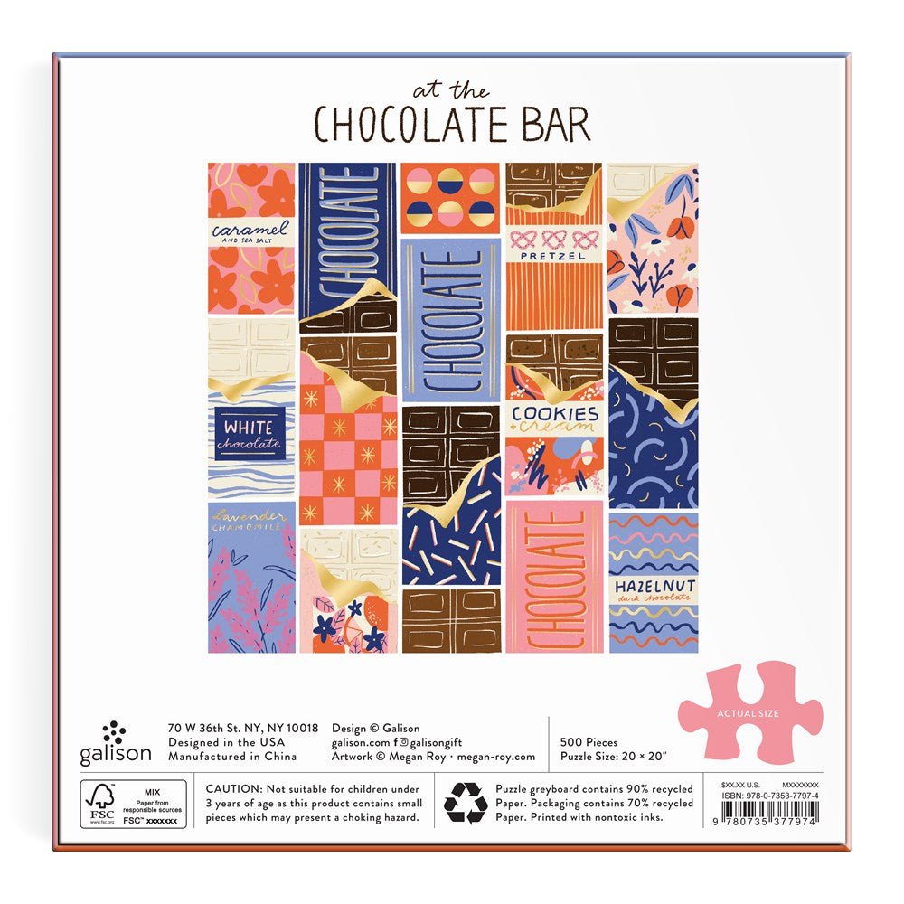 Puzzle 500 Pièces Galison - À la Barre de ChocolatGalison
