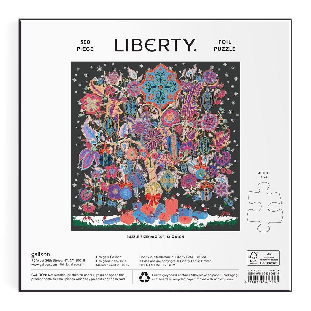 Puzzle 500 Pièces Galison - Arbre de Vie de Noël - LibertyGalison