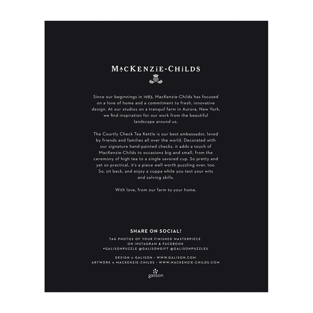 Puzzle 750 Pièces Galison - Théière à CarreauxGalison