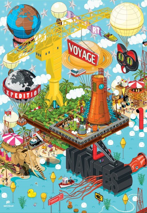 Puzzle de 1000 Pièces - Nantes - Grue TitanGrafika Puzzles
