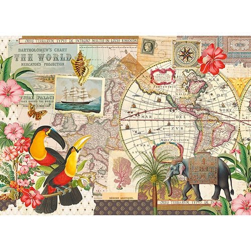 Puzzle 1000 Pièces En Pochon - MappemondeKiub