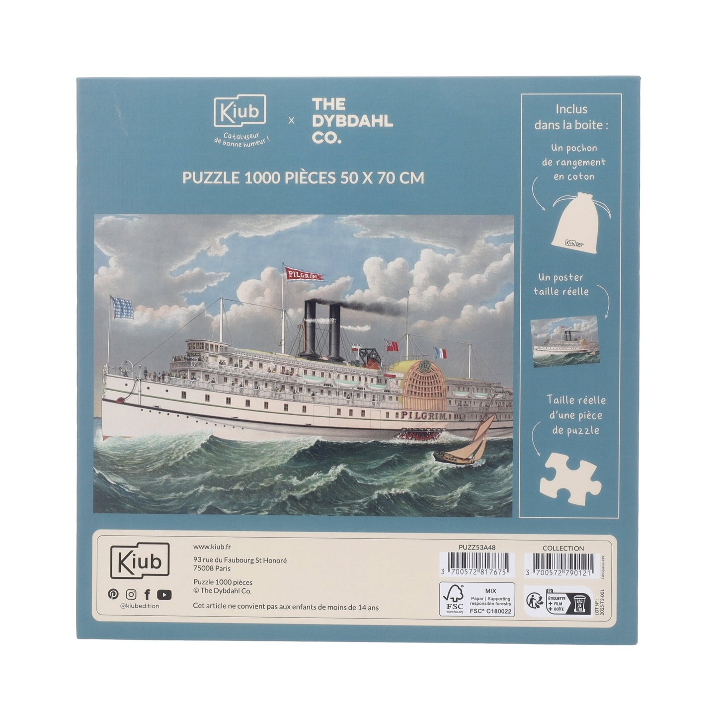 Puzzle 1000 Pièces En Pochon - The Dybdahl H BateauKiub