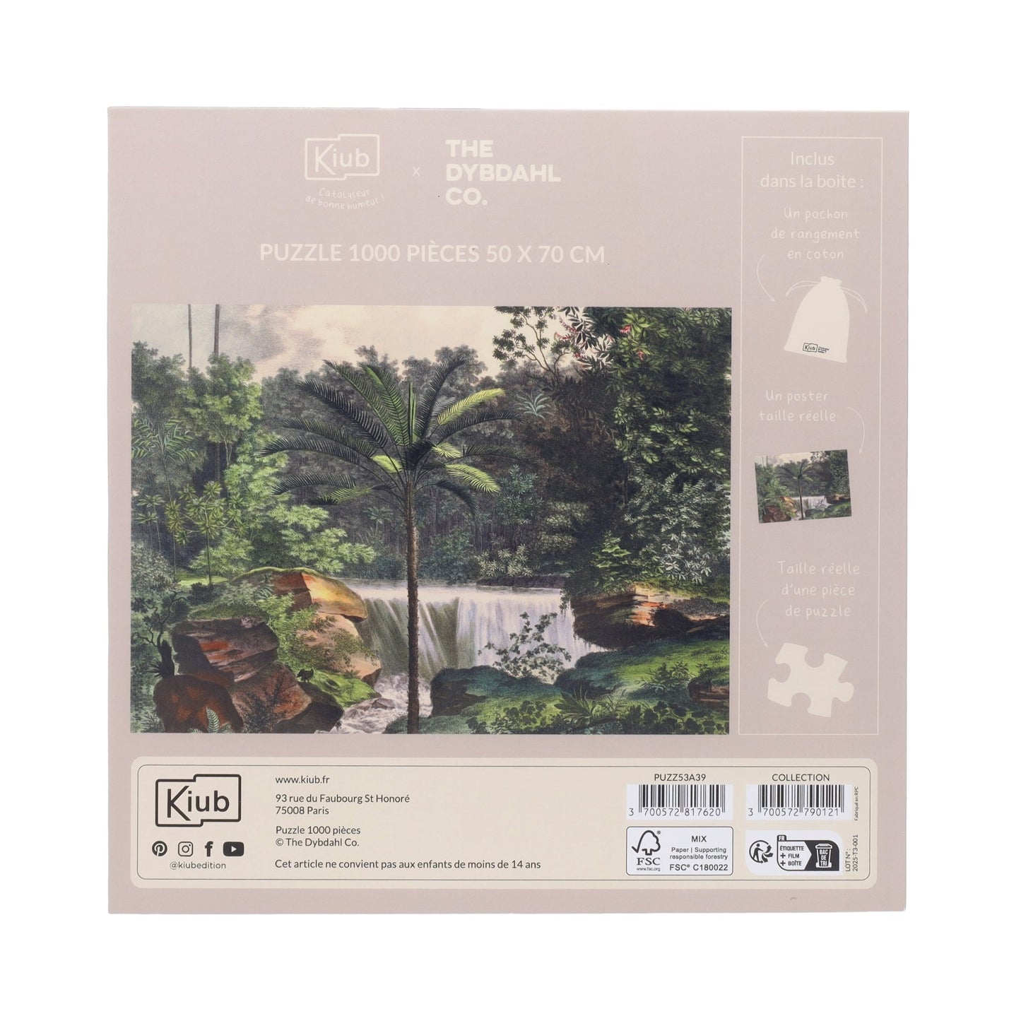 Puzzle 1000 Pièces En Pochon - The Dybdahl H CascadeKiub