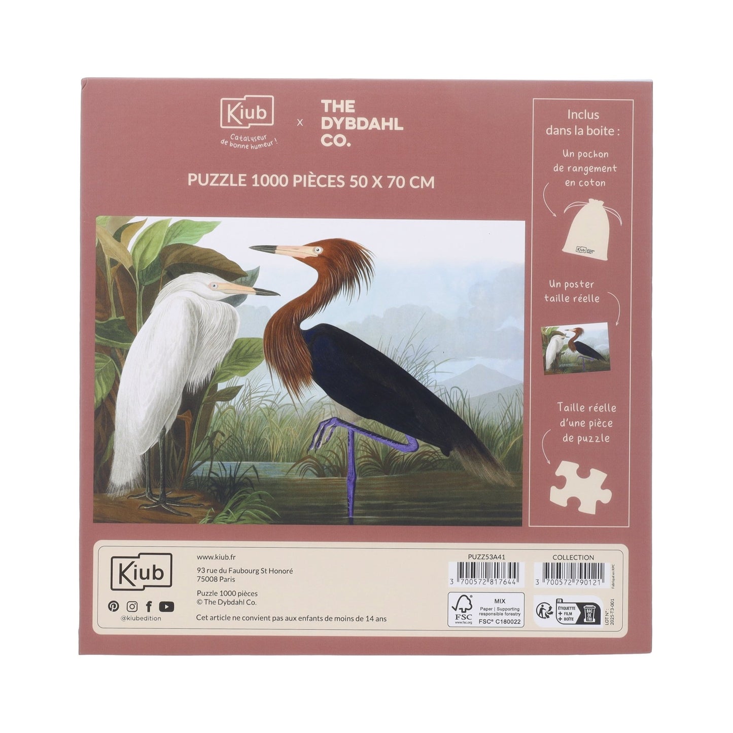 Puzzle 1000 Pièces En Pochon - The Dybdahl H HeronsKiub