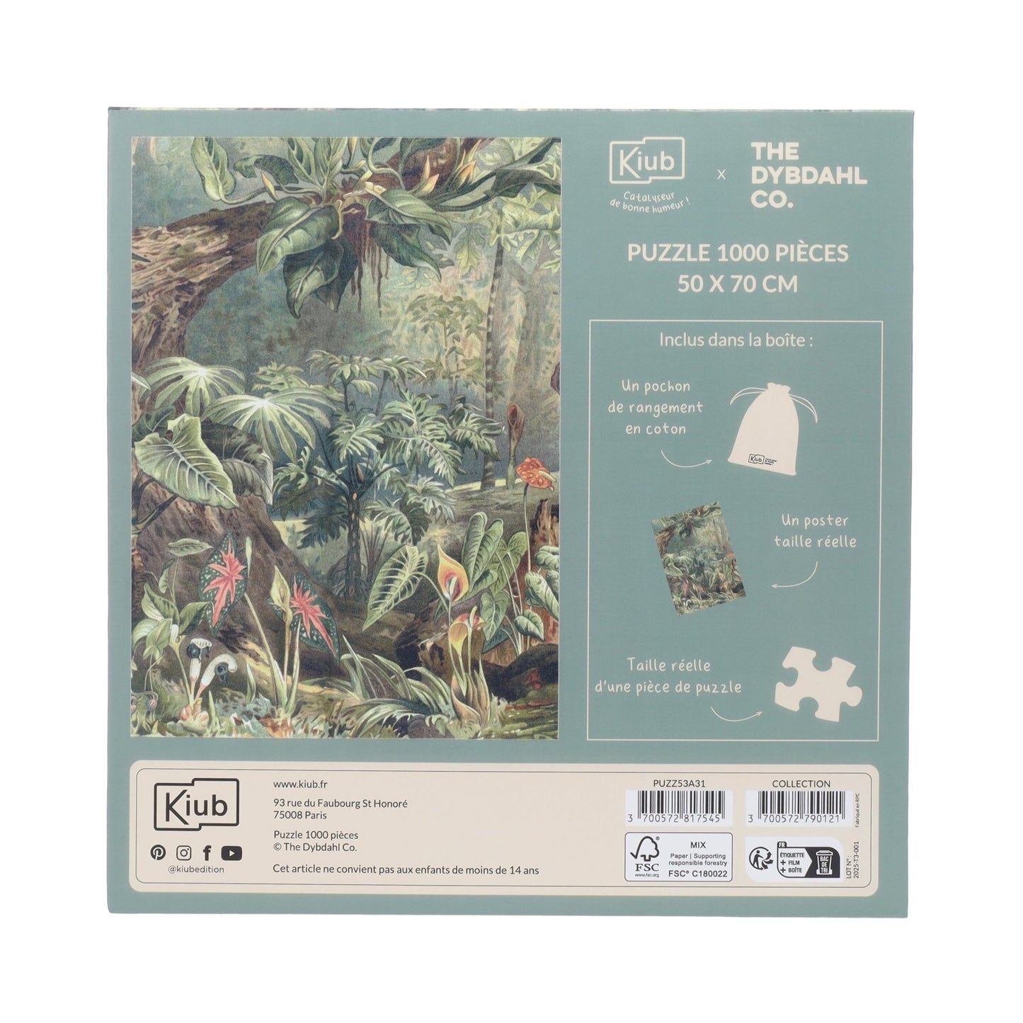 Puzzle 1000 Pièces En Pochon - The Dybdahl V JungleKiub