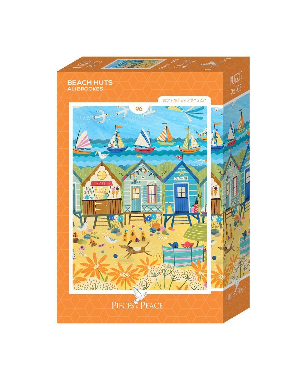 Mini Puzzle 96 Pièces - Mini Beach HutsPieces & Peace