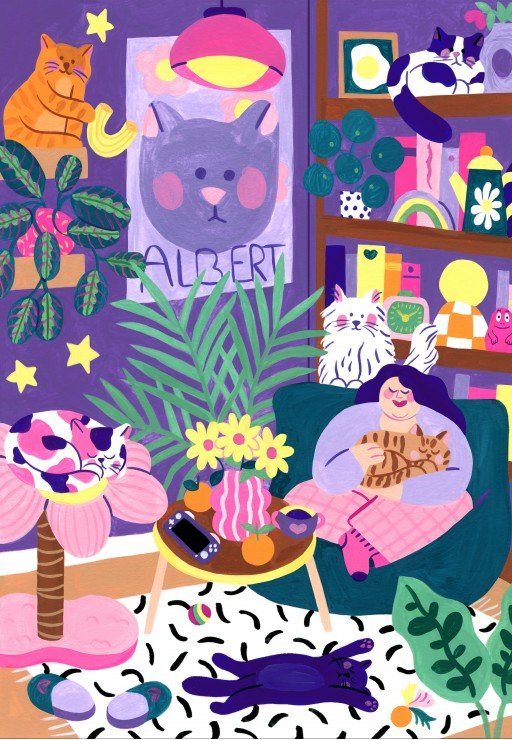 Puzzle 1000 Pièces Pieces & Peace - Amoureux des ChatsPieces & Peace