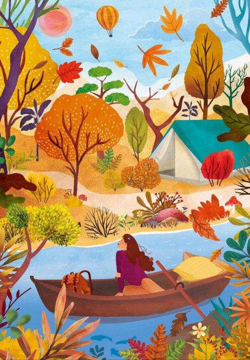Puzzle 1000 Pièces Pieces & Peace - Couleurs d'AutomnePieces & Peace