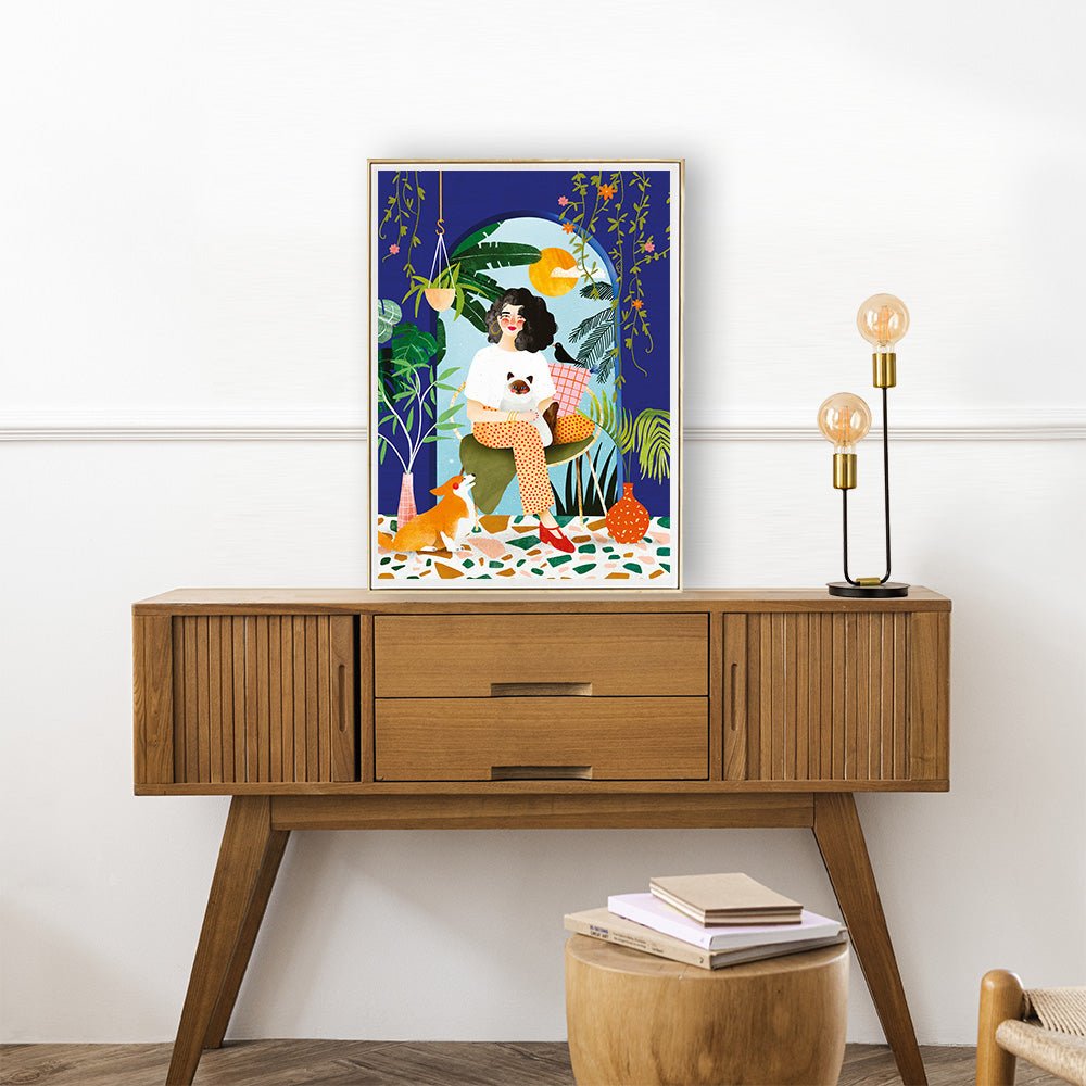 Puzzle 1000 Pièces Pieces & Peace - Jardin BleuPieces & Peace