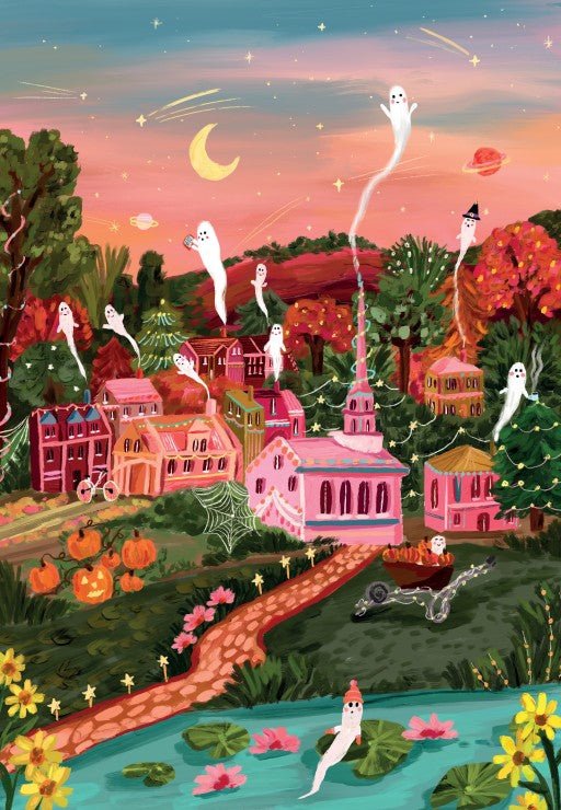 Puzzle 1000 Pièces Pieces & Peace - La Ville d'HalloweenPieces & Peace