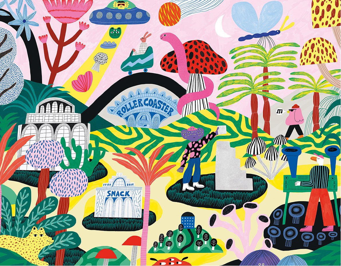 Puzzle 1000 Pièces Pieces & Peace - Les Montagnes RussesPieces & Peace