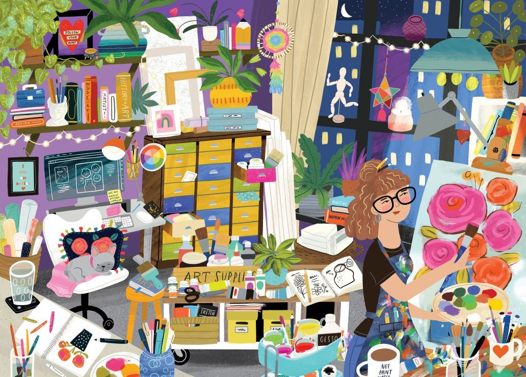 Puzzle 1000 Pièces Pieces & Peace - Mon Lieu Préféré : l'Atelier d'ArtPieces & Peace