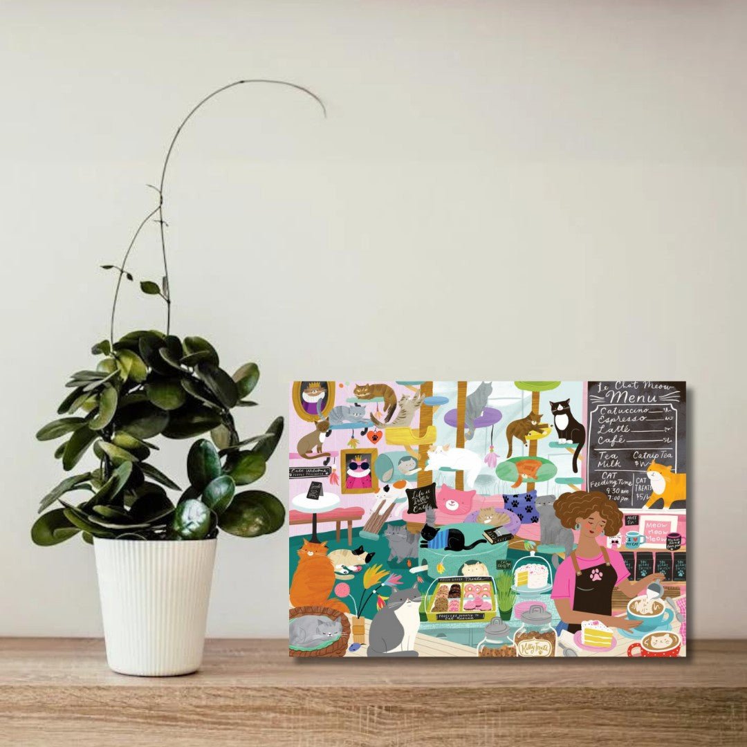 Puzzle 1000 Pièces Pieces & Peace - Mon lieu Préféré : le Café à ChatsPieces & Peace