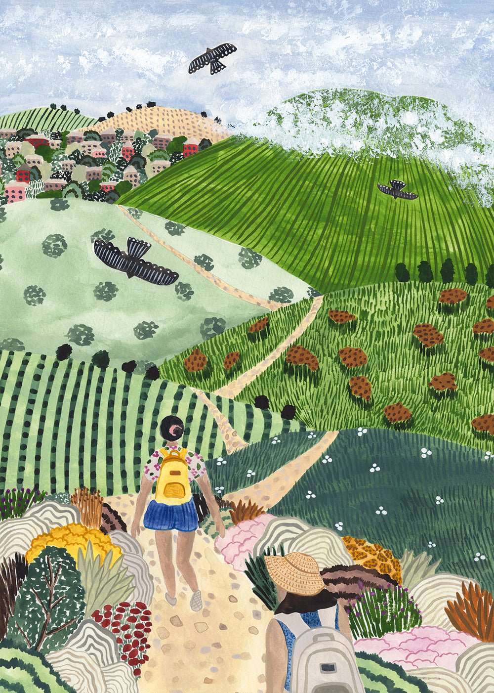 Puzzle 1000 Pièces Pieces & Peace - Randonnée dans les VignesPieces & Peace