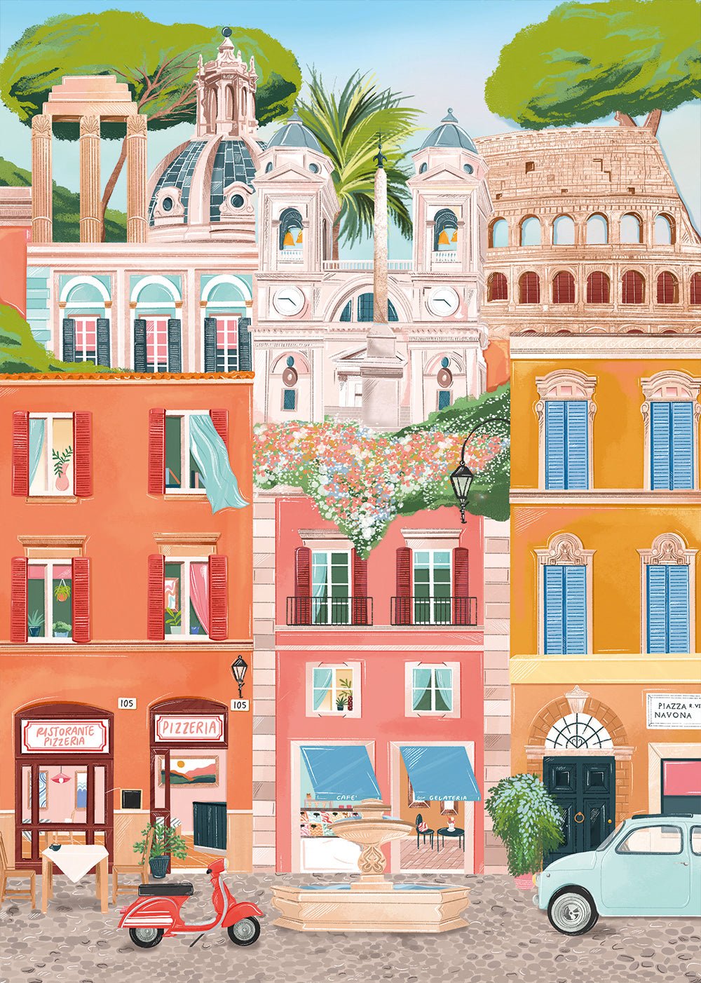 Puzzle 1000 Pièces Pieces & Peace - RomePieces & Peace