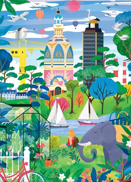 Puzzle 1500 Pièces Pieces & Peace - Nantes FantastiquePieces & Peace