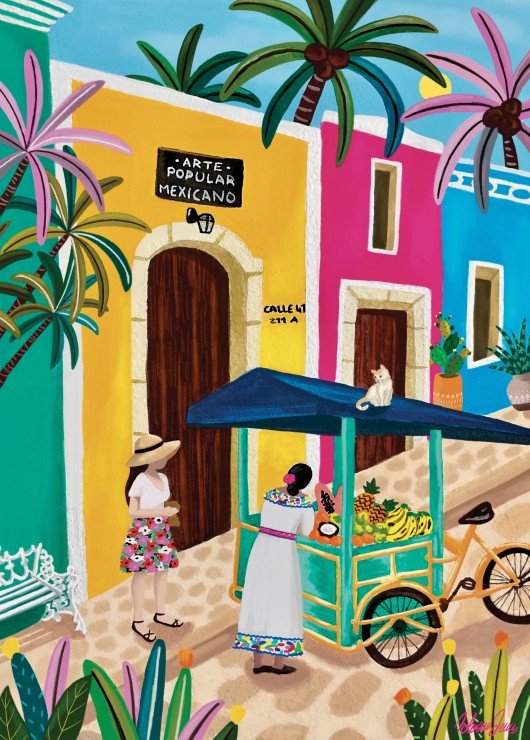 Puzzle 500 Pièces Pieces & Peace - Couleurs du MexiquePieces & Peace