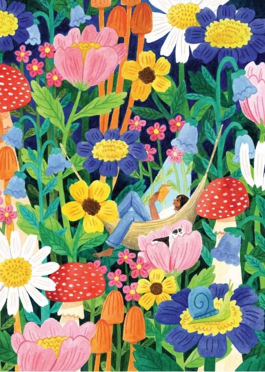 Puzzle 500 Pièces Pieces & Peace - Lecture dans le HammacPieces & Peace