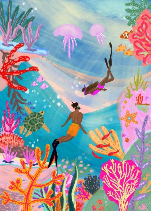 Puzzle 500 Pièces Pieces & Peace - Natation SauvagePieces & Peace