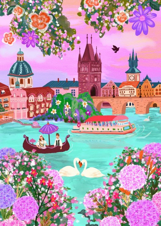 Puzzle 500 Pièces Pieces & Peace - Prague, République TchèquePieces & Peace