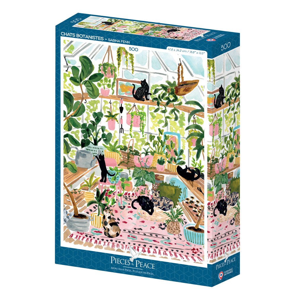 Puzzle de 500 pièces - Chats BotanistesPieces & Peace