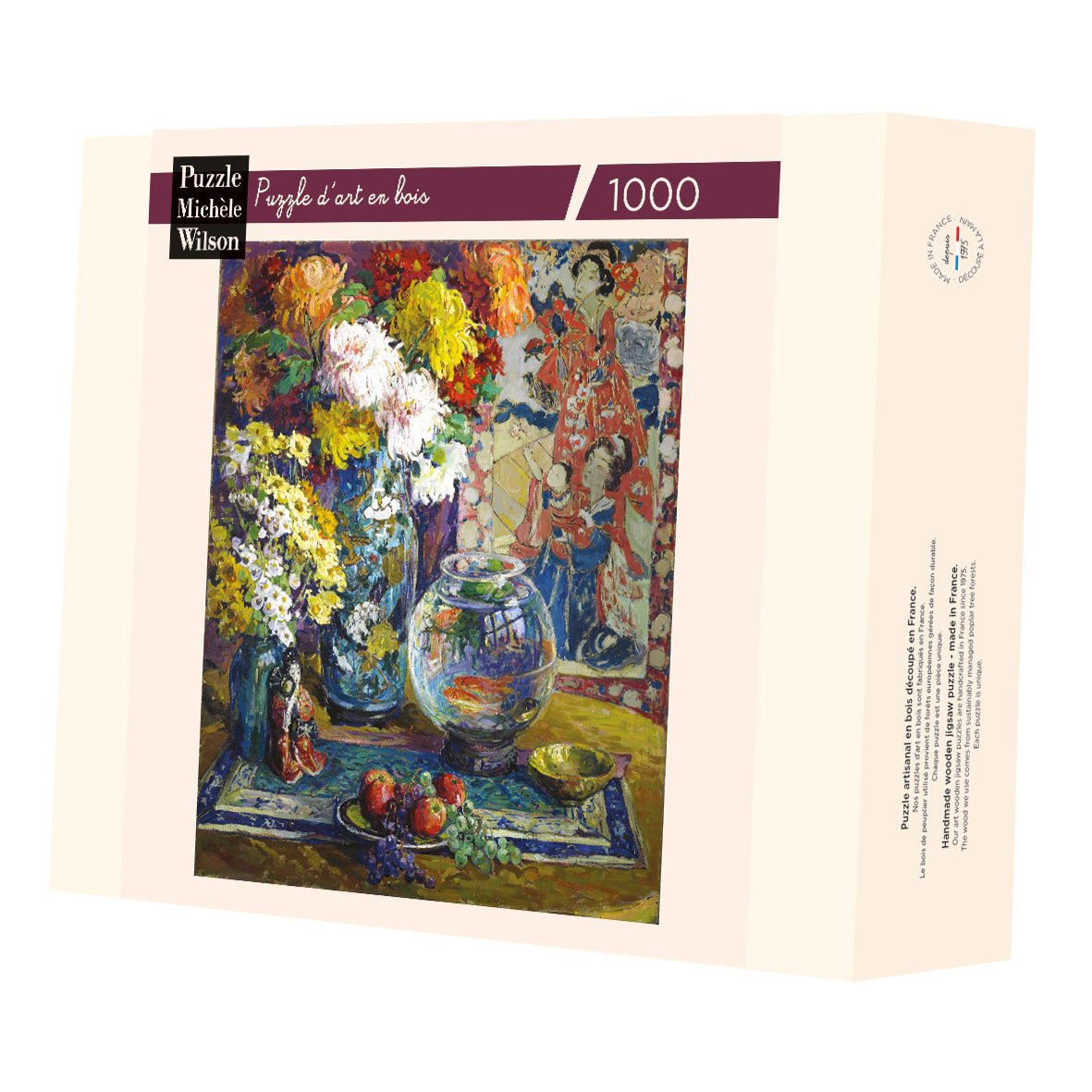 Puzzle en bois découpé à la main de 1000 pièces - Poissons, Fruits Et FleursPuzzle Michèle Wilson