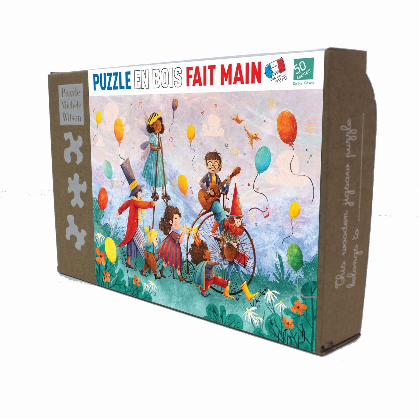 Puzzle en bois découpé à la main de 50 pièces - MusiciensPuzzle Michèle Wilson