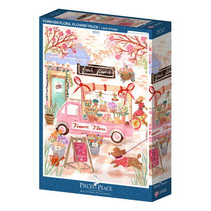 Puzzle 500 Pièces Pieces & Peace - Forever Flora, Flower Truck