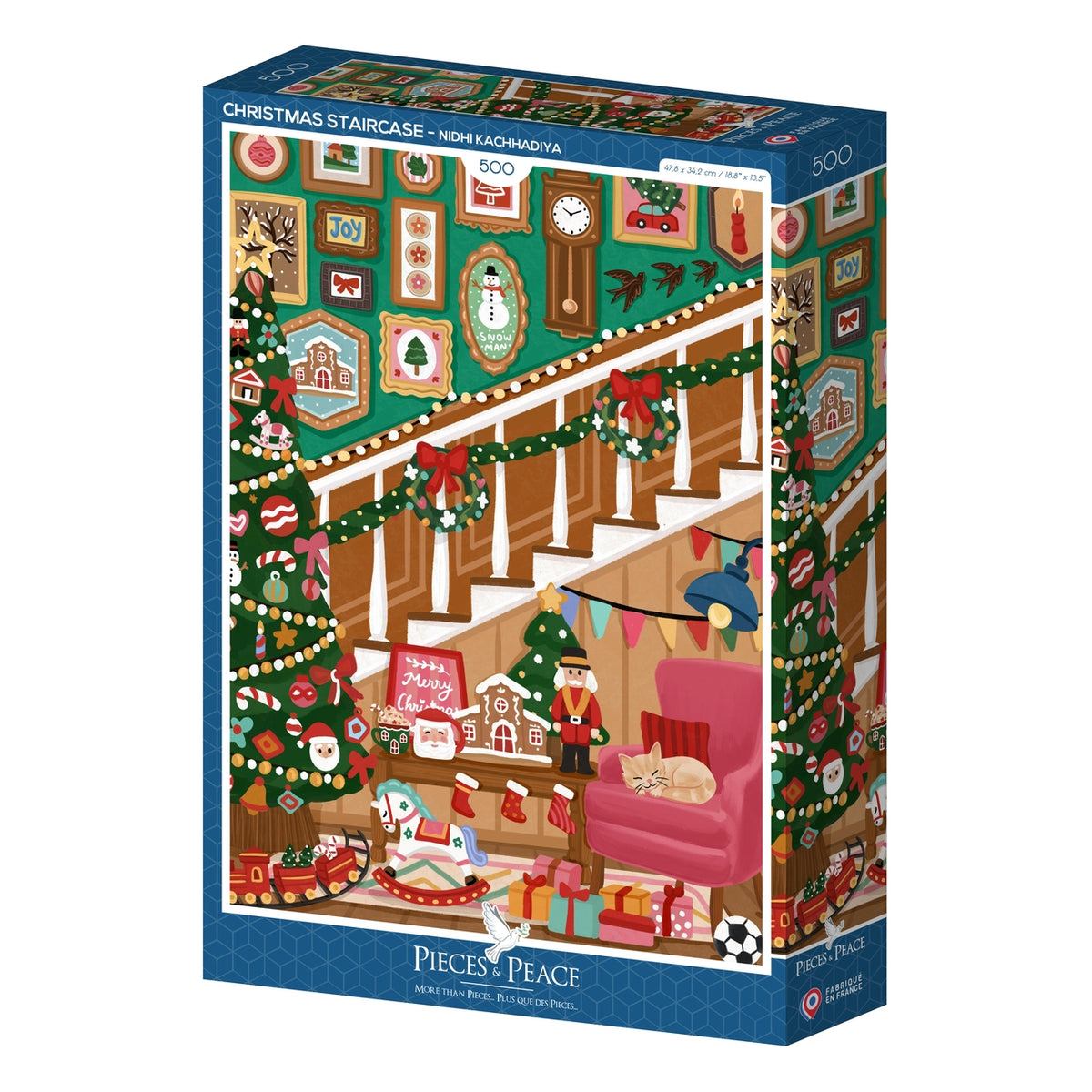 Puzzle 500 Pièces Pieces & Peace - Escalier de Noël