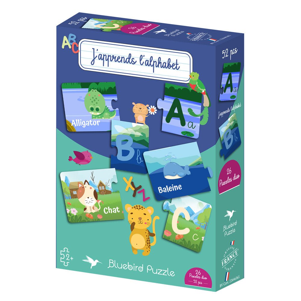 Puzzles duo 52 pièces - J'apprends l'alphabetBluebird Puzzle
