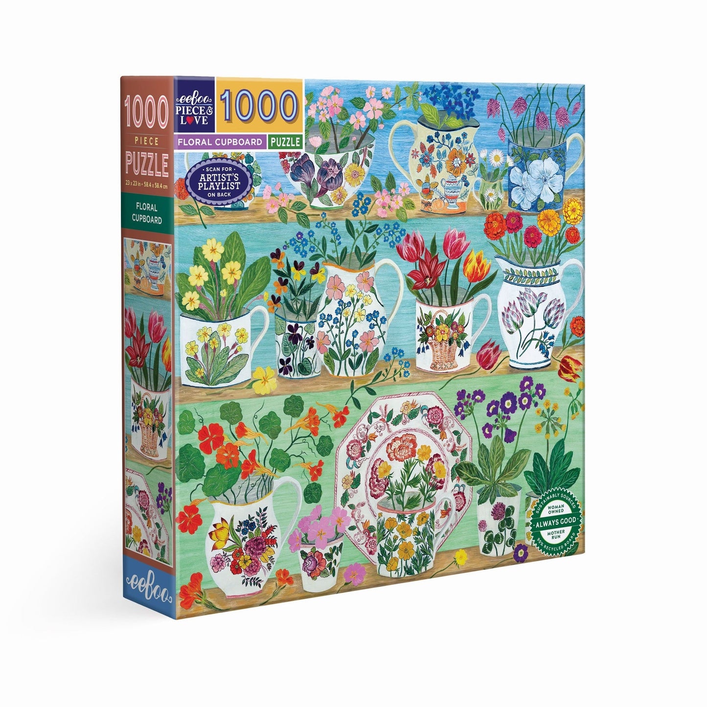 Puzzle de 1000 Pièces - Floral CupboardeeBoo