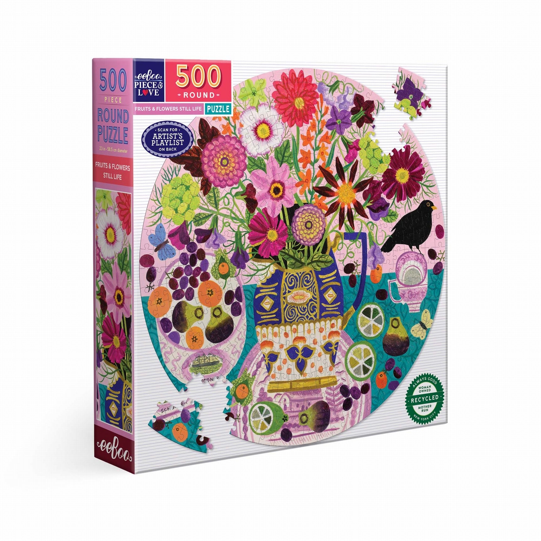 Puzzle de 500 Pièces - Nature Morte aux Fruits et aux FleurseeBoo