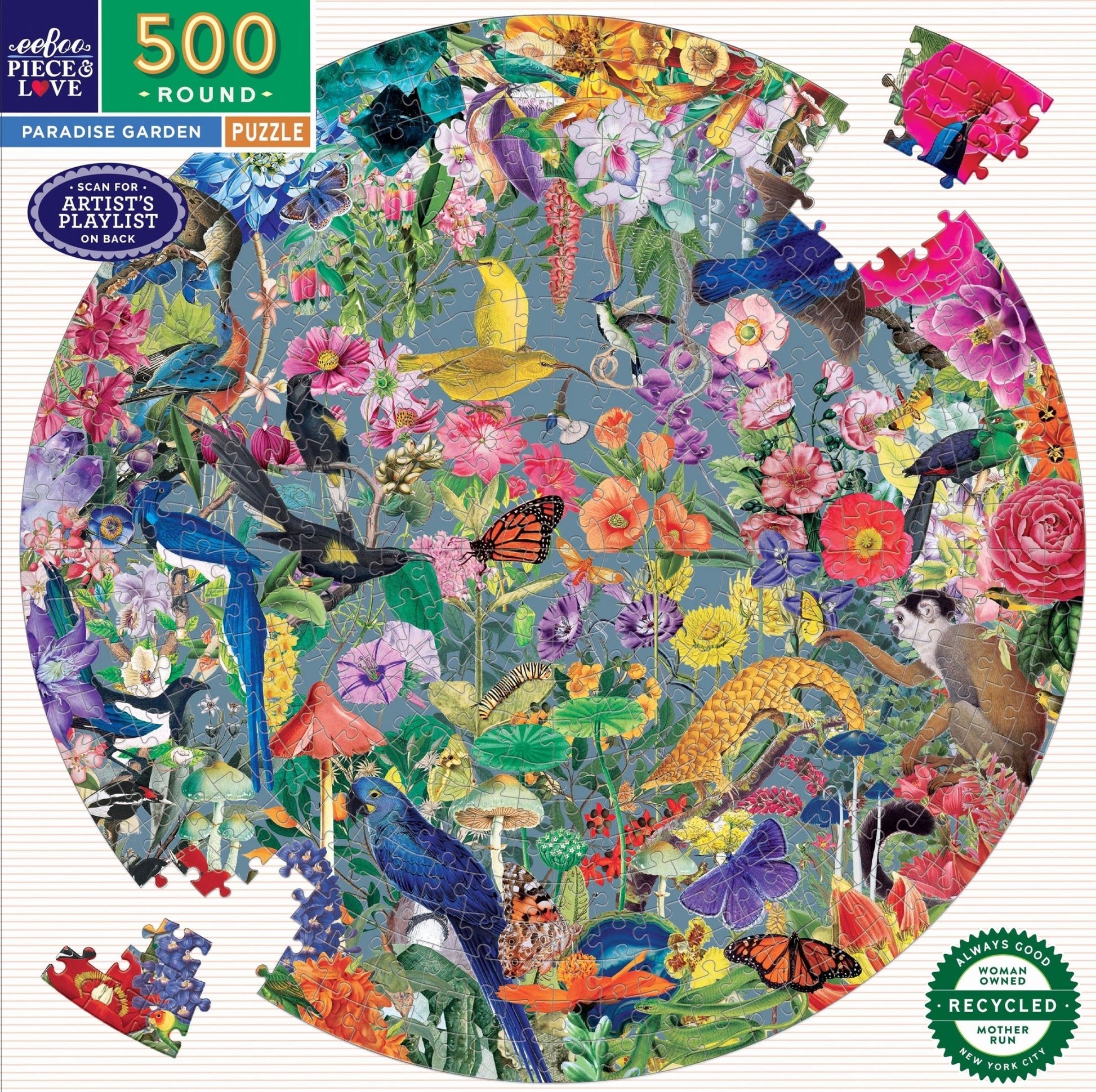 Puzzle de 500 Pièces rond - Paradise GardeneeBoo