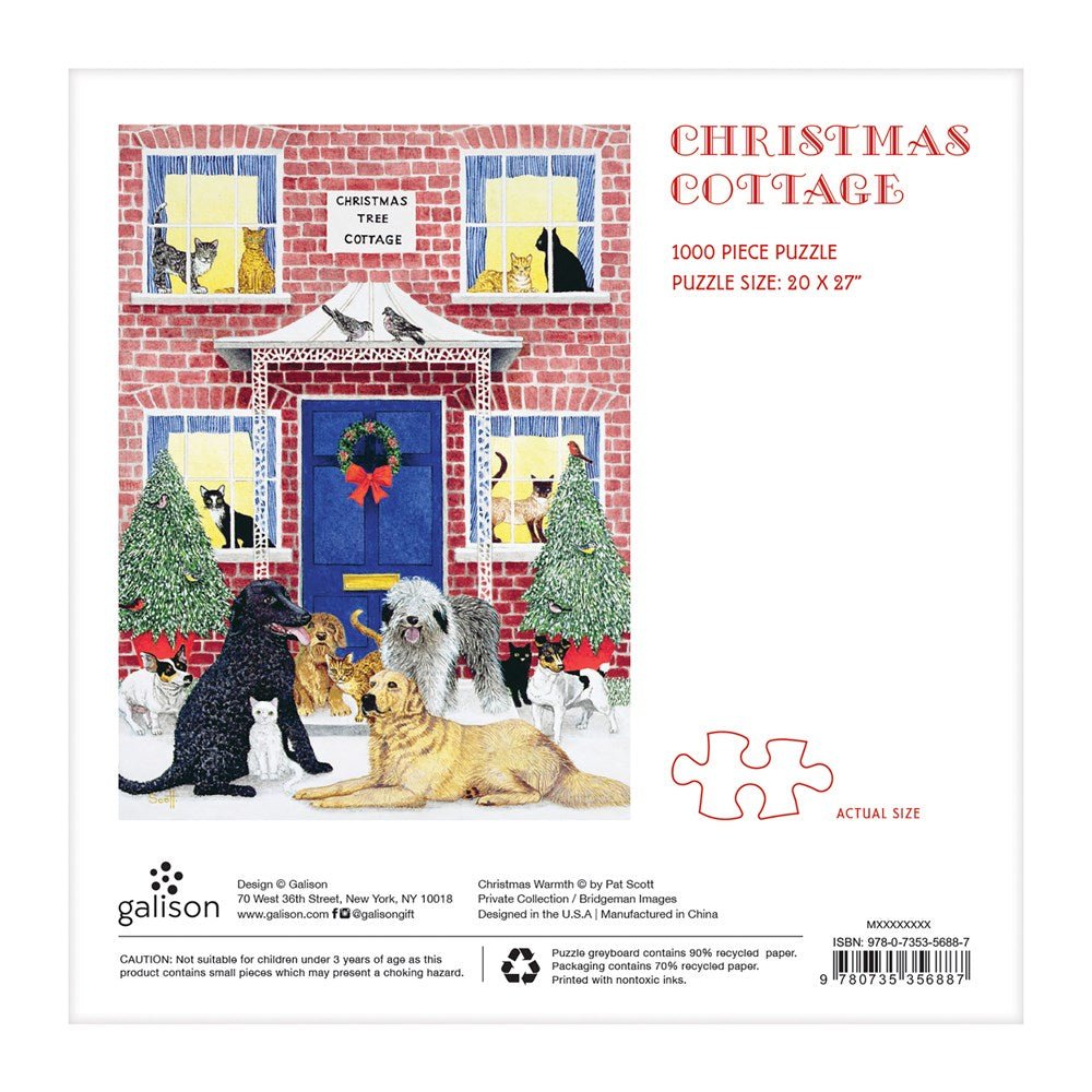 Puzzle 1000 Pièces Galison - Cottage de NoëlGalison