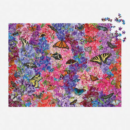Puzzle 1000 Pièces Galison - Des Papillons dans les Pois Sucrés - Troy LittenGalison