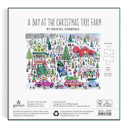 Puzzle 1000 Pièces Galison - Ferme d'Arbres de NoëlGalison