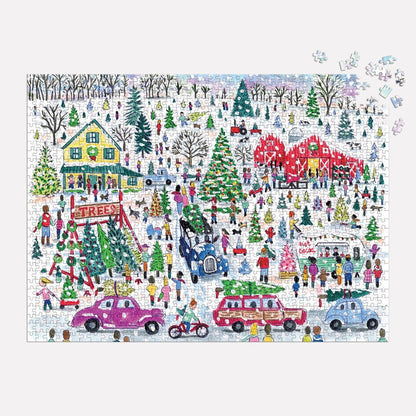 Puzzle 1000 Pièces Galison - Ferme d'Arbres de NoëlGalison