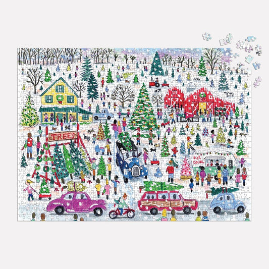 Puzzle 1000 Pièces Galison - Ferme d'Arbres de NoëlGalison