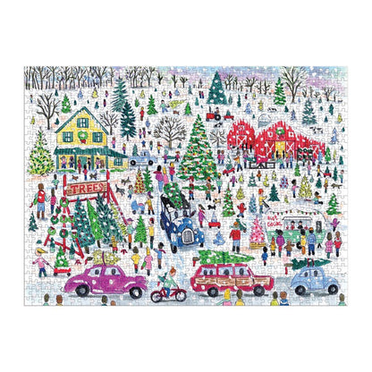 Puzzle 1000 Pièces Galison - Ferme d'Arbres de NoëlGalison