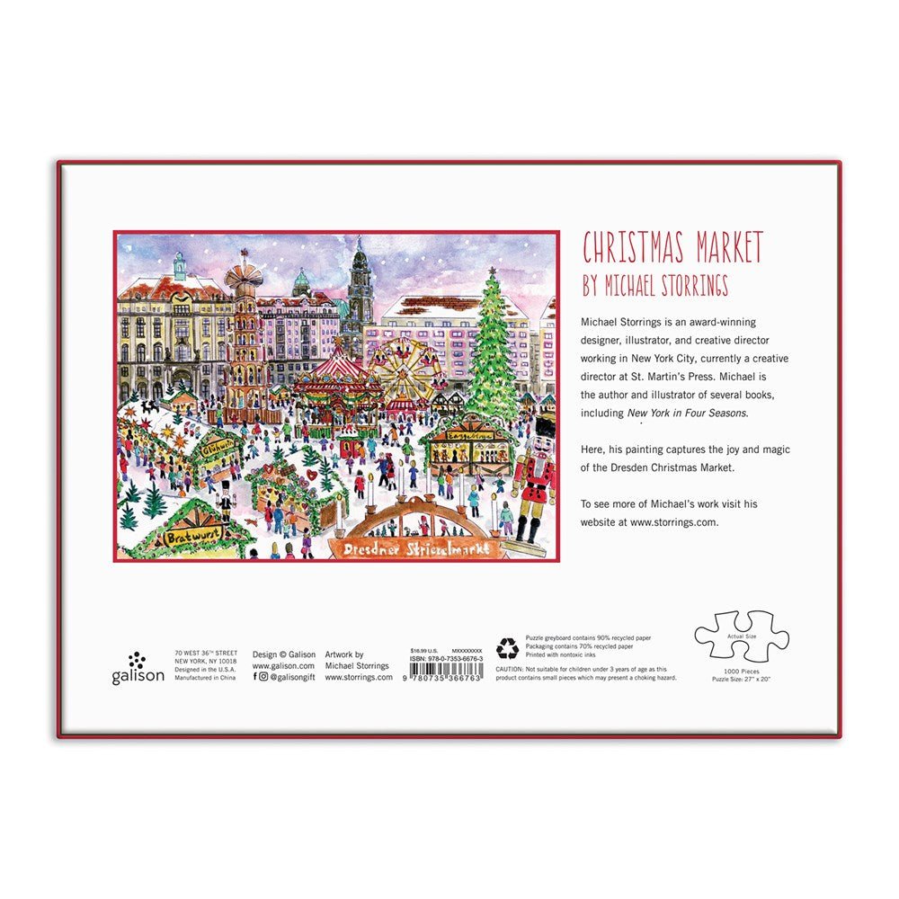 Puzzle 1000 Pièces Galison - Marché de NoëlGalison