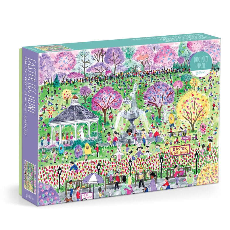 Puzzle 1000 Pièces Galison - Michael Storrings - Chasse aux Oeufs de PâquesGalison