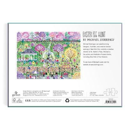 Puzzle 1000 Pièces Galison - Michael Storrings - Chasse aux Oeufs de PâquesGalison