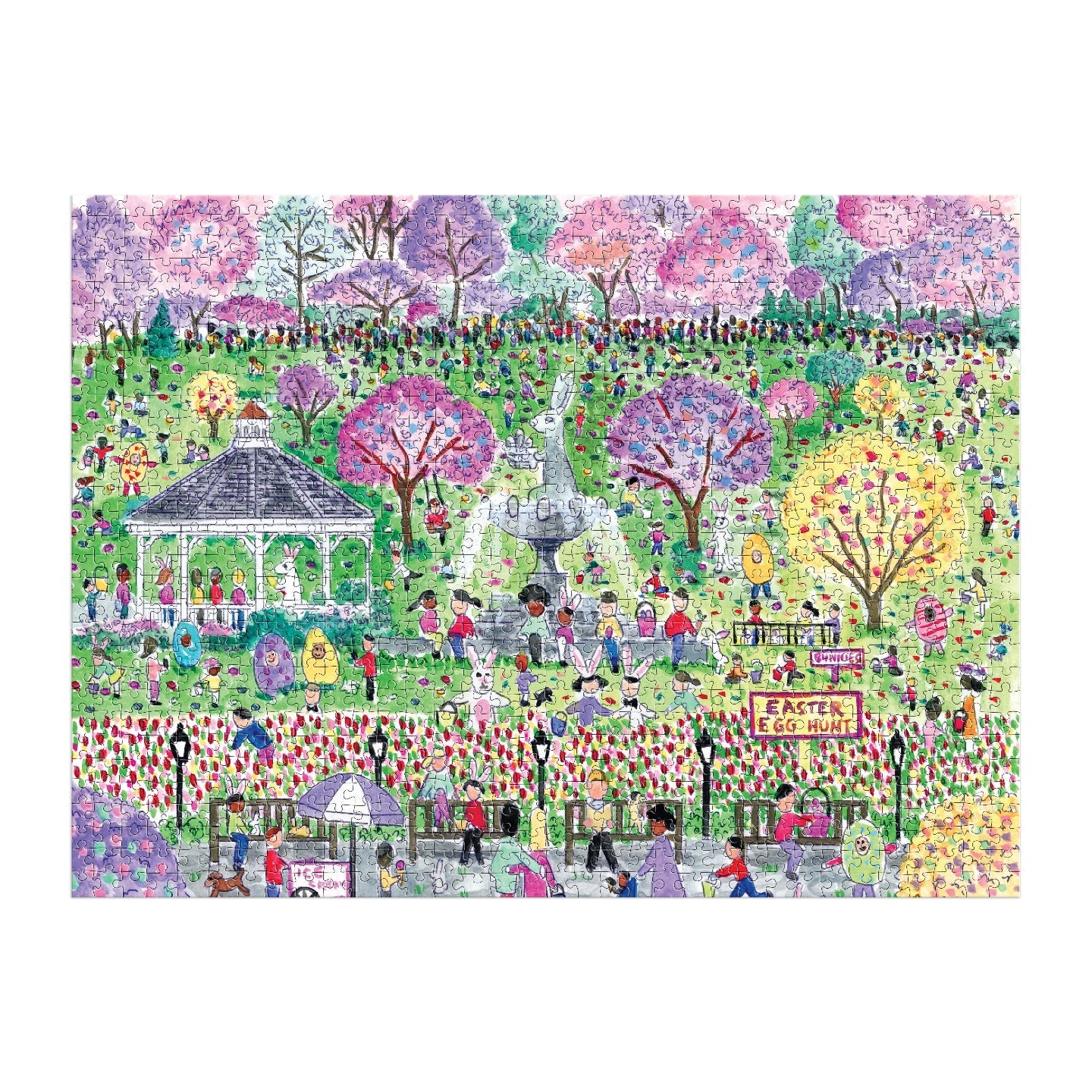 Puzzle 1000 Pièces Galison - Michael Storrings - Chasse aux Oeufs de PâquesGalison