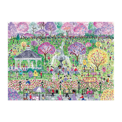 Puzzle 1000 Pièces Galison - Michael Storrings - Chasse aux Oeufs de PâquesGalison