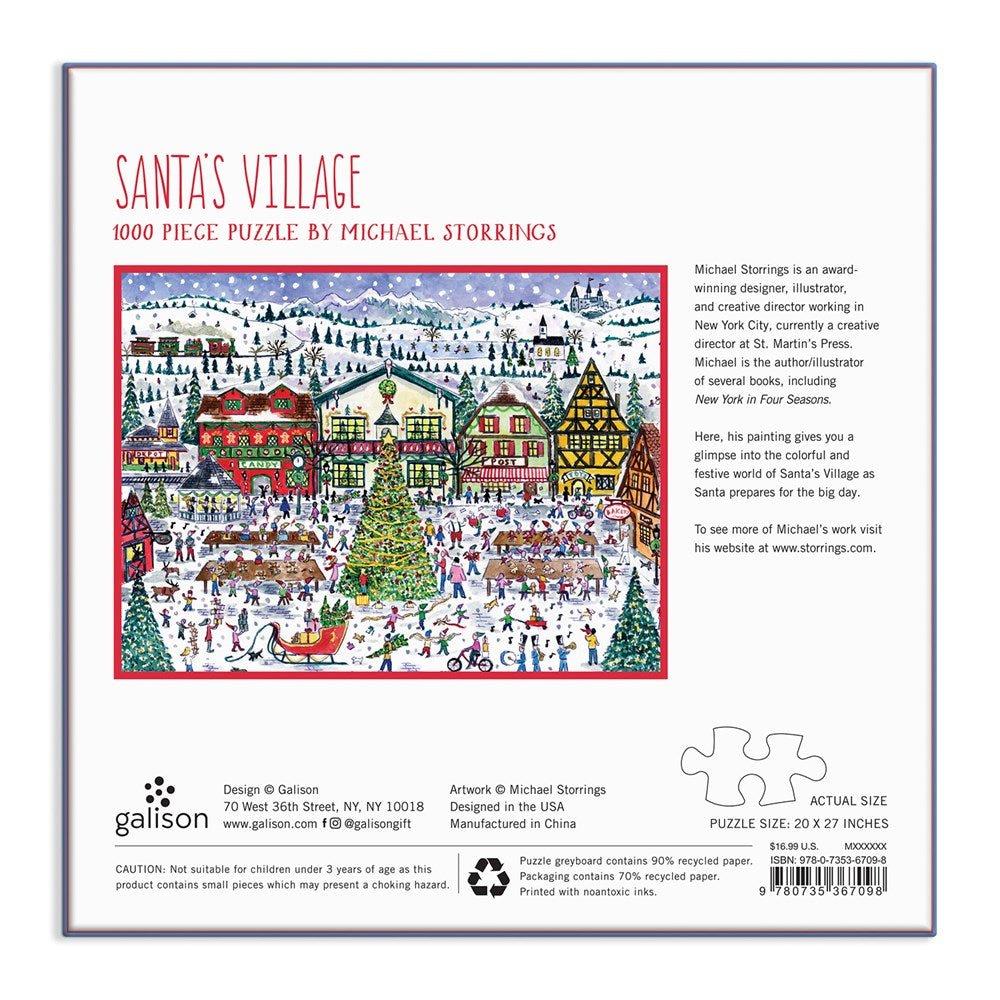 Puzzle 1000 Pièces Galison - Village du Père NoëlGalison