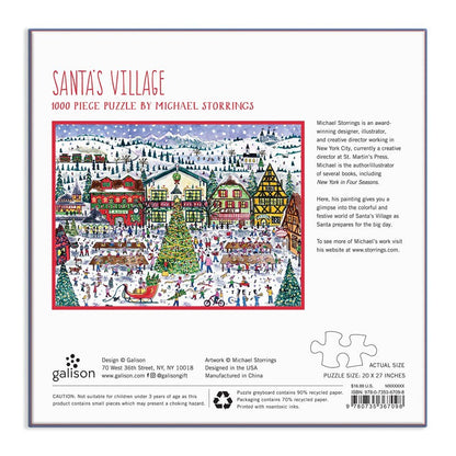 Puzzle 1000 Pièces Galison - Village du Père NoëlGalison