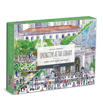 Puzzle 500 Pièces Galison - Le Printemps à la Bbibliothèque - Double FaceGalison