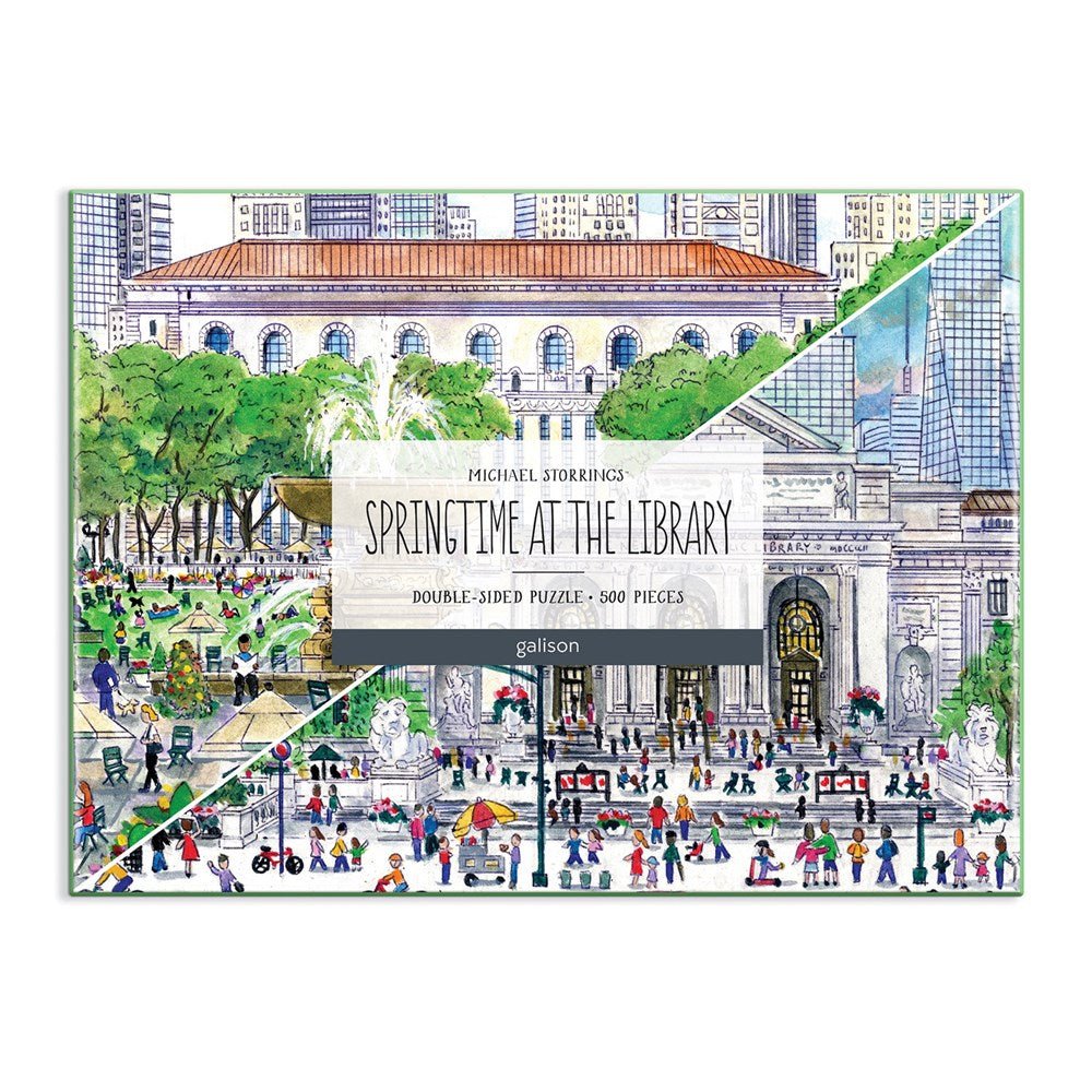 Puzzle 500 Pièces Galison - Le Printemps à la Bbibliothèque - Double FaceGalison